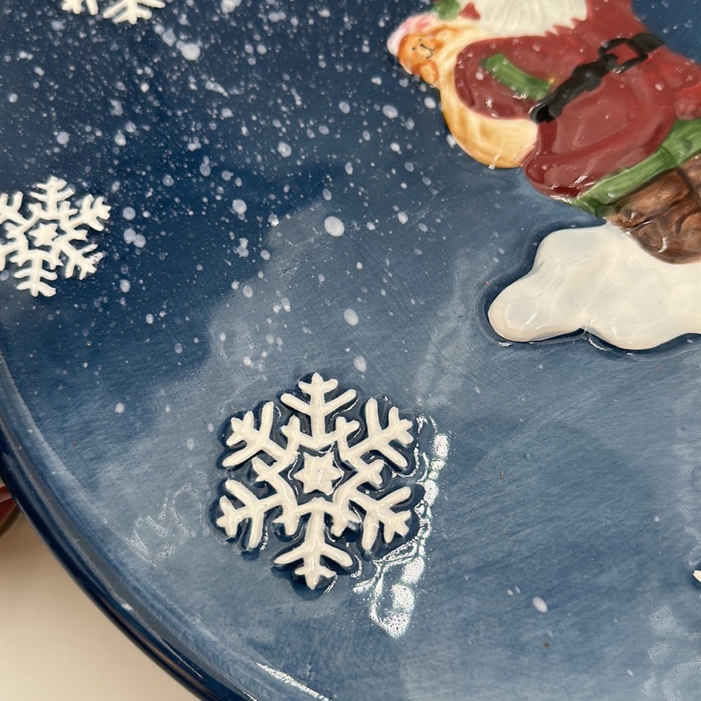Santa Cake Plate | Pedestal Dessert Server by Home Interiors | Christmas Decor - Picture 11 of 16